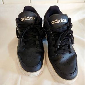 Adidas Grand Court Shoes Black Synthetic Leather Size 8 Women
